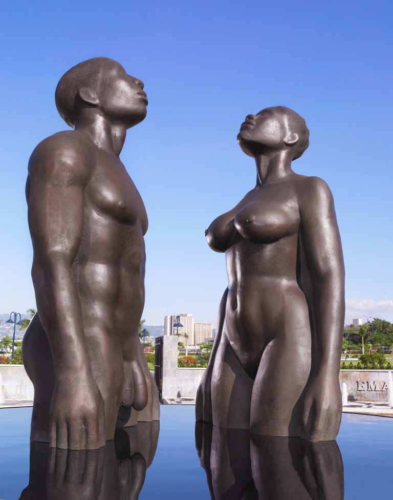 REDEMPTION SONG, 2003, bronze, 14’, Emancipation Park, Kingston Jamaica