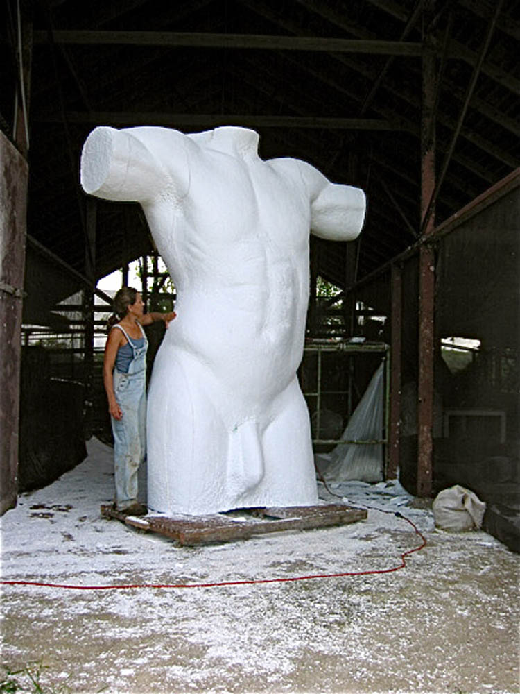 BODY AND BLOOD OF CHRIST, 2004, styrofoam, work in progress 10’