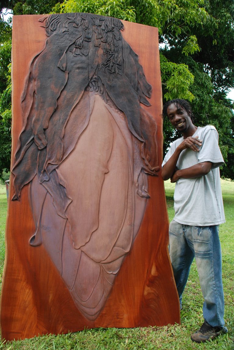 BANANA BLOSSOM, 2008, cedar, 98" x 54"