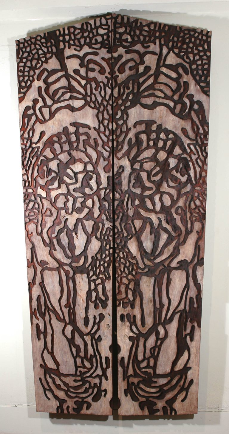 WORMWOOD, 2006, cedar, 52” x 104” x 1¼”