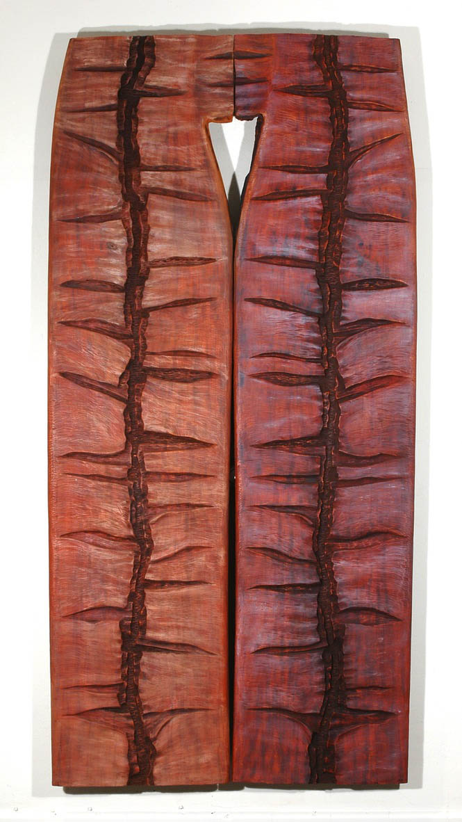 BANANA TRASH, 2006, mahogany, 49” x 100” x 1¼”