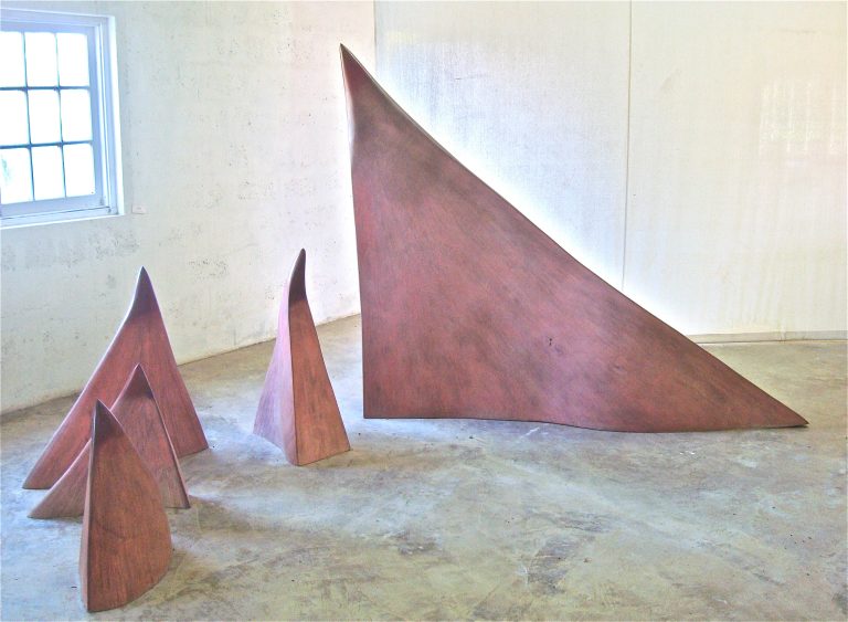 PEAKS, SUMMITS OR HORNS, 2008, cedar, sizes variable