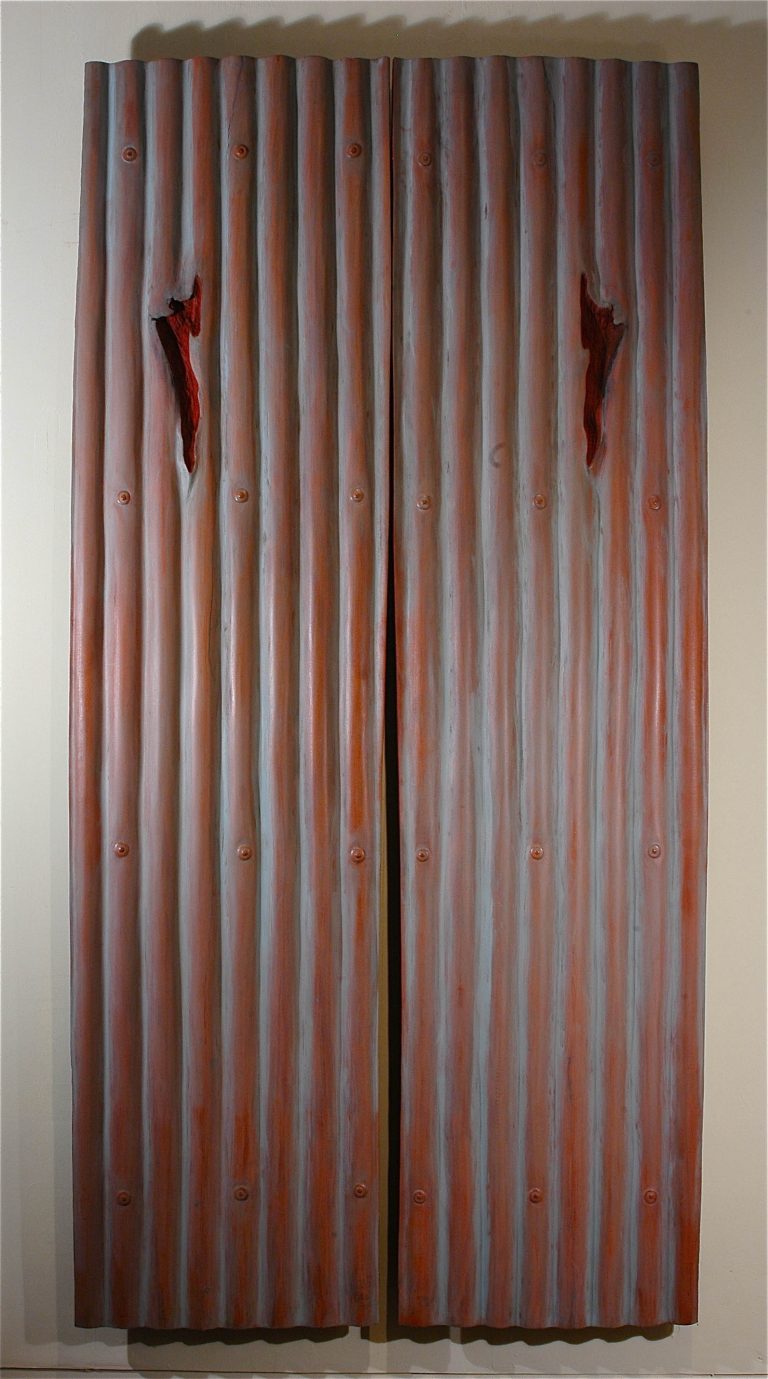  BLOOD OF ZINC, 2006, mahogany 50” x 100” x 1¼”