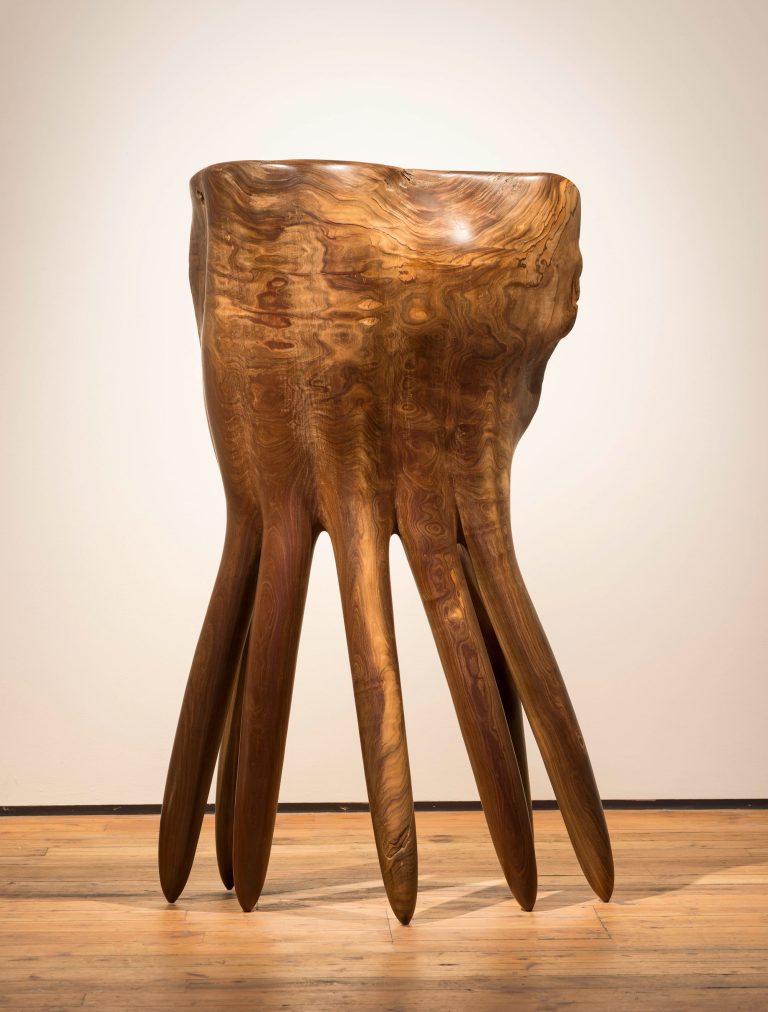 RADIANT COMB, 2011, lignum vitae, 61 x 38 x 22 in