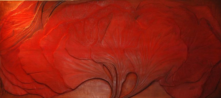 POINCIANA, 2008, cedar, 98" x 48"