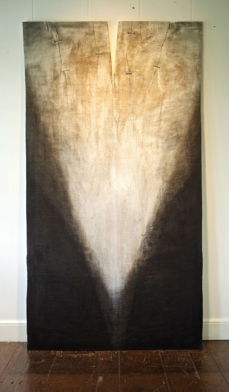 NIGHT MIST, 2011, pastel on cedar board, 103” x 52”