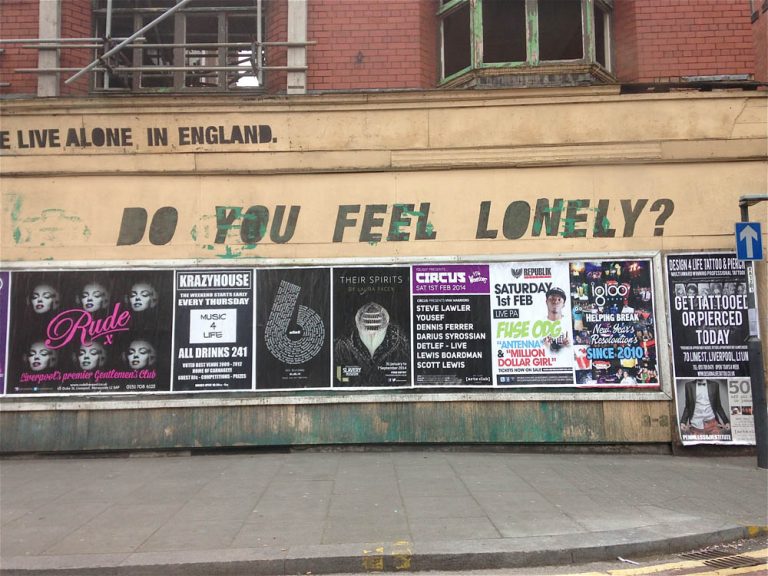 THEIR SPIRITS poster on the street in Liverpool