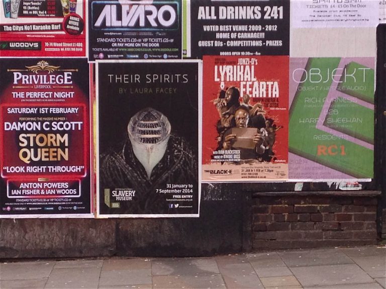 THEIR SPIRITS poster on the street in Liverpool