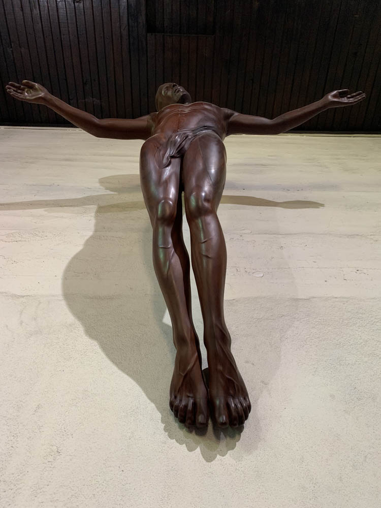 CHRIST ASCENDING,  2000, mahogany, life size, St Andrew Parish Church, Kingston, Jamaica