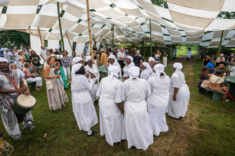 TENSILE TENT by Melinda Brown with Melda Dalling and The St Ann Senior Citizens Cultural Group